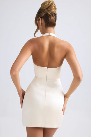 Structured A-Line Mini Dress with Built-In Corset for an Hourglass Silhouette
