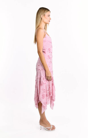 Sparkling Pink Sequin Midi Dress for Glamorous Party Nights