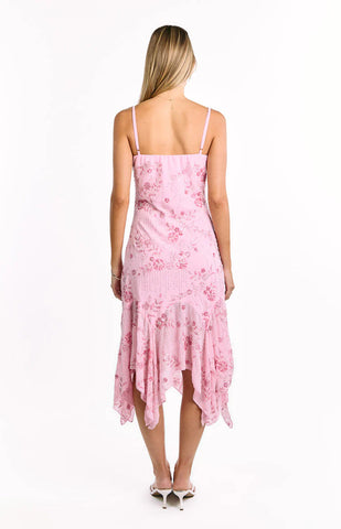 Sparkling Pink Sequin Midi Dress for Glamorous Party Nights