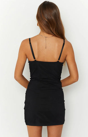 Black Lace Mesh Mini Dress for a Sexy Date Night Outfit