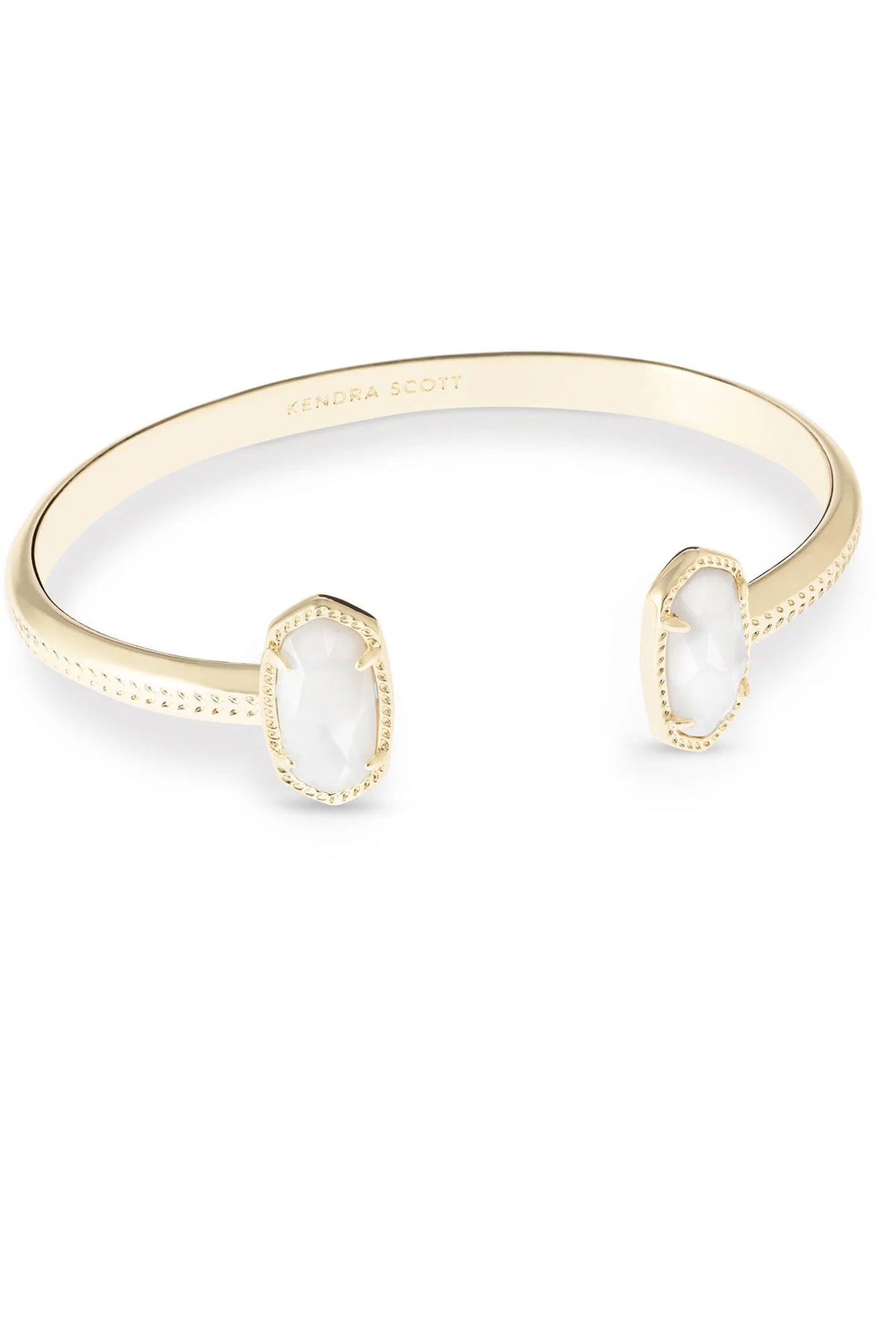 Ivory Mother of Pearl Gold Cuff Bracelet for Effortless Everyday Elegance
