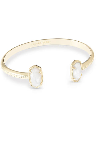 Ivory Mother of Pearl Gold Cuff Bracelet for Effortless Everyday Elegance