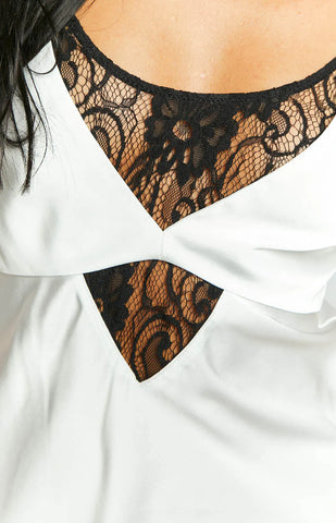 Elegant White Lace Midi Dress for Formal Events and Balls