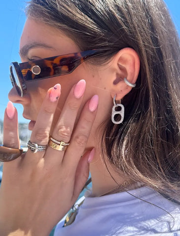 Sparkling Pop Drop Huggie Earrings for Everyday Glamour