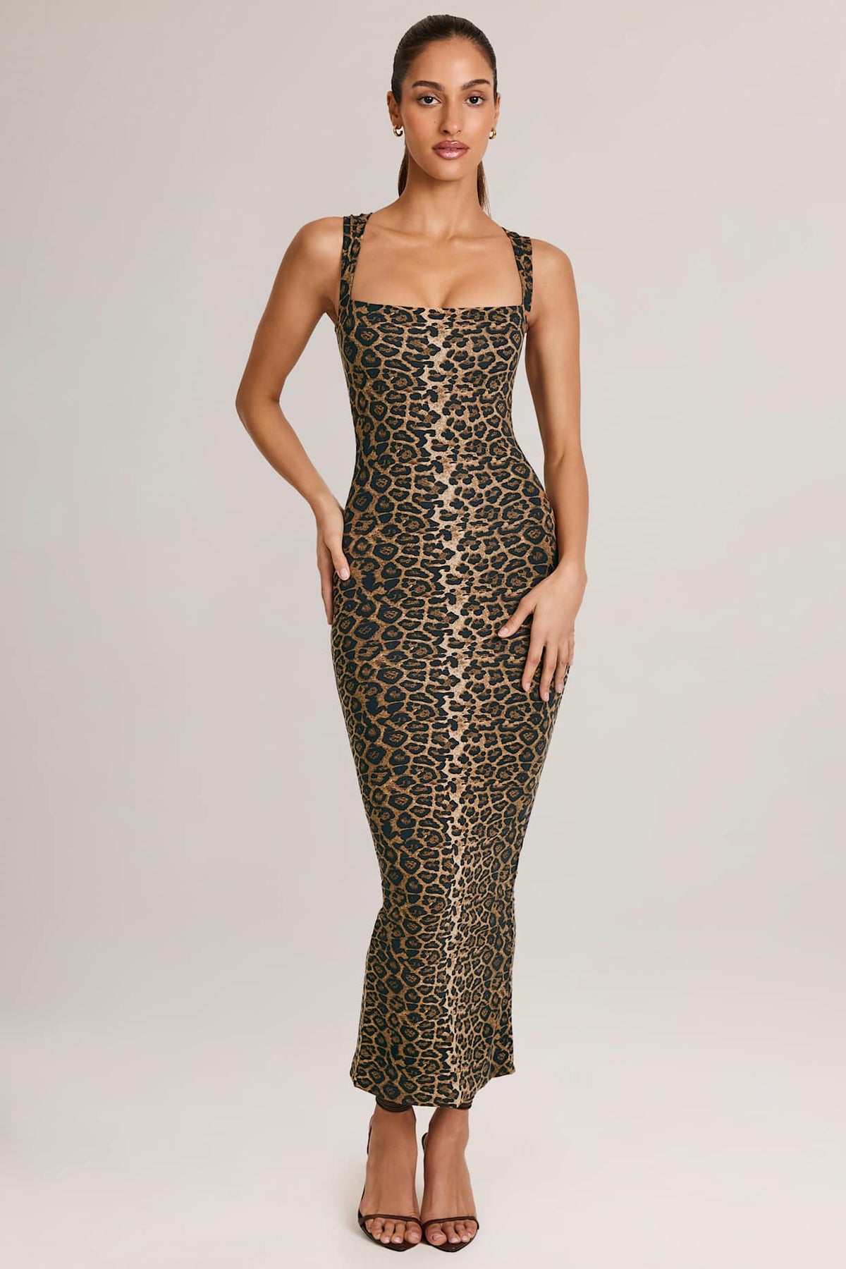 Sleek Fishtail Midi Dress for Effortless Minimalist Style