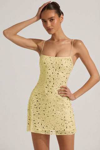 Glittering A-Line Mini Dress for a Sparkling Party Night Out