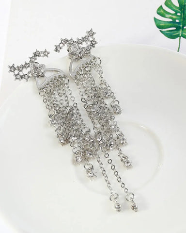 Celestial Star Tassel Earrings for a Sparkling Night Out