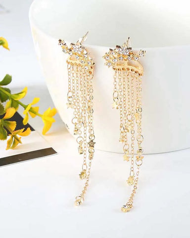Celestial Star Tassel Earrings for a Sparkling Night Out