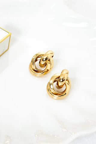 Gold Twisted Loop Earrings for Effortless Everyday Glam
