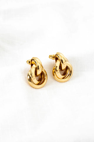 Gold Twisted Loop Earrings for Effortless Everyday Glam