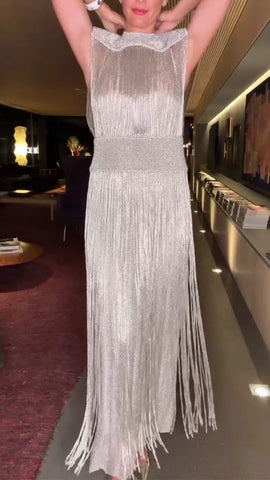 Elegant Tassel Dress for Women | Sophisticated Evening Wear