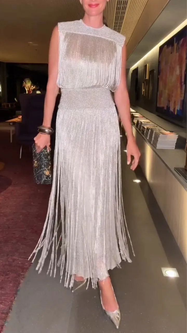 Elegant Tassel Dress for Women | Sophisticated Evening Wear