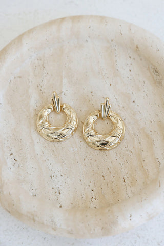 Textured Gold Ring Earrings for Effortless Everyday Elegance