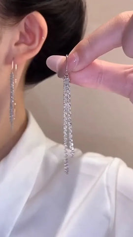 Dazzling Celestial Star Tassel Earrings for Night Out Glamour